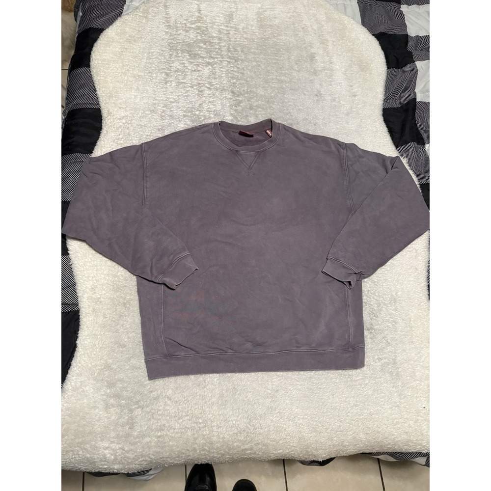 Keith Vintage 101 Crewneck Sweatshirt Asteroid Purple Grey V Stitch Loose Fit XS